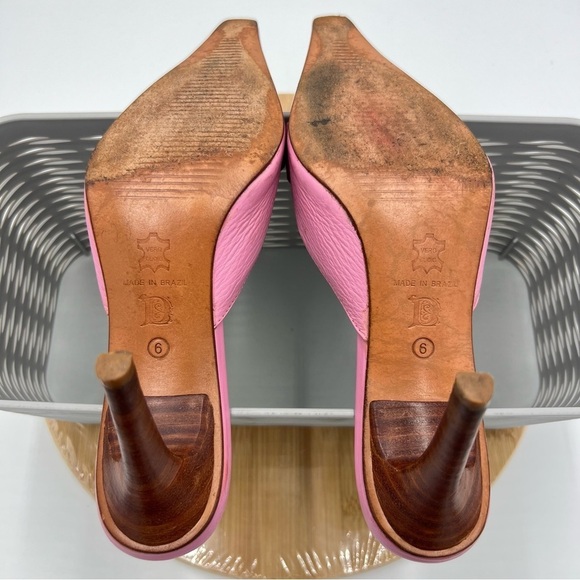 Anthropologie Diego di Lucca Heeled Mule Pink Green Size 6 - Picture 12 of 15